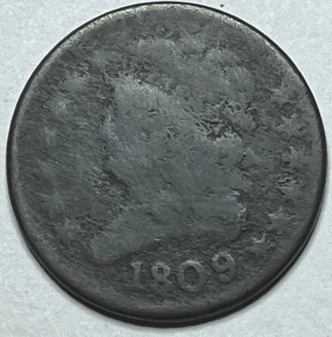 1809 Classic Head Half Cent - Scarce 1/2C Cover