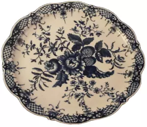 Antique Worcester 18thC Porcelain Cress Dish Underplate England English Plate - Picture 1 of 7