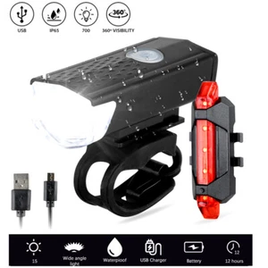 LED USB Rechargeable Bycicle Light Headlight 3-Mode Headlamp Bike Front Lamp - Picture 1 of 11