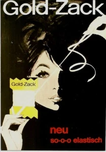 Original vintage poster GOLD-ZACK SWISS ELASTIC LADY 1965 - Picture 1 of 1