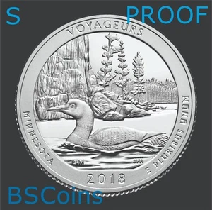 2018 S ATB Voyageurs, MN - Clad PROOF Quarter Gem Deep Cameo - Ship TODAY!! - Picture 1 of 2