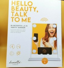 Hands-Free Wireless LED Lighted Vanity Mirror Hollywood Bulbs Built-In Speakers