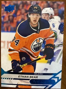 20-21 UD Overtime Hockey Blue Parallel 13 Ethan Bear - Picture 1 of 2
