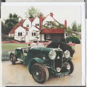 SUNBEAM LE MANS 1934 NUEVA OBRA DE ARTE IMPRESIÓN REGALO CUMPLEAÑOS TARJETA DE NAVIDAD - Imagen 1 de 2