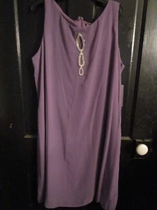 SLNY Dress Womens Size 14 Purple Cocktail Mini Dress Embellished NWT - Picture 1 of 6