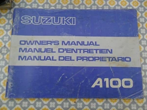 ⭐ SUZUKI A100 A 100 1978 GENUINE OWNERS MANUAL HANDBOOK # FREE POST # - Picture 1 of 3