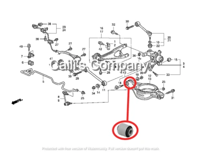 52350-S9VA05 para Honda Odyssey 1997 suspensión trasera brazo de control inferior buje Foto 1 de 4