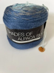 Lana Grossa,NEW, Shades of Alpaca Silk, #404 (blue tones), 200g/744yds - Picture 1 of 6