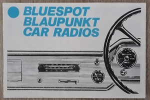 Folleto de radios de coche Bluespot Blaupunkt c.1962 - Colonia Marburgo Bremen Windsor - Imagen 1 de 3