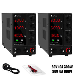 30V 6A 10A DC Power Supply Precision Variable Digital Lab Adjustable with Cable