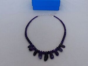 Awesome Jay King Sterling Silver & Amethyst 18" Necklace DD-17