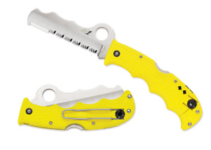 Spyderco Yellow FRN Assist Lockback Knife Salt Series H-1 C79PSYL