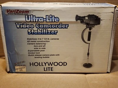 VariZoom Ultra-Lite Video Camcorder Stabilizer For 2-7 Pounds Cameras Italy Made - Image 1 of 4