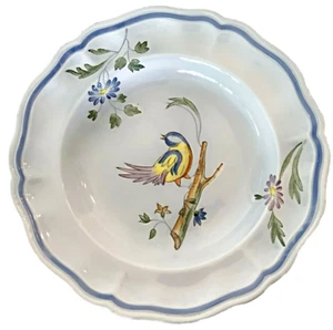 Vintage Longchamp France "Perouges" Luncheon Plate Hand-painted Bird 8 3/4" - Picture 1 of 4
