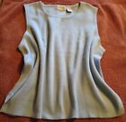 Jeanne Pierre Women's Size Large Beige  Sleeveless Stretchy Soft 100% Cotton Top