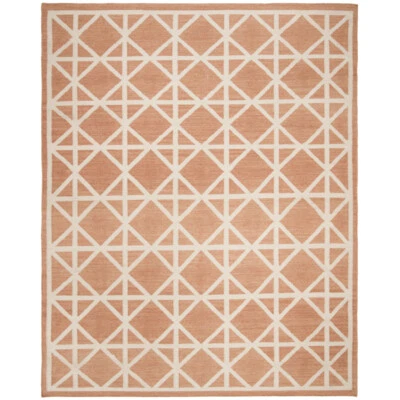 SAFAVIEH Dhurries DHU558A Handwoven Red / Ivory Rug - Image 1 of 4