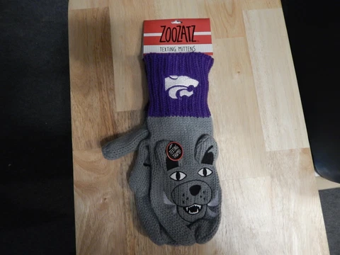 Kansas State Wildcats Knit Mascot Texting Mittens Cover