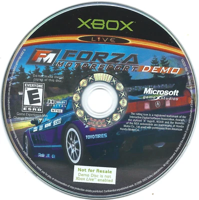 Forza Motorsport (Xbox, 2005) Just the Demo Disc, FREE SHIPPING USA - Image 1 of 2