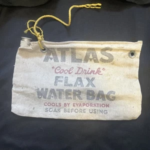 Vintage Atlas "Cool Drink" Flachs Canvas Wasserbeutel - kein Korken enthalten - - Bild 1 von 14