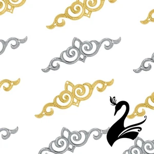 Metal Embellishments - Filigree Ornamental Royal Swirl Style 12397 (Pack of 3... - Picture 1 of 5