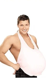 Amortiguador de estómago para Papá Noel/vientre embarazada para adultos, unisex sin talla blanco - Imagen 1 de 6