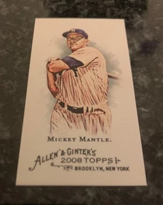MICKEY MANTLE 2008 TOPPS ALLEN & GINTER MINI - Picture 1 of 2