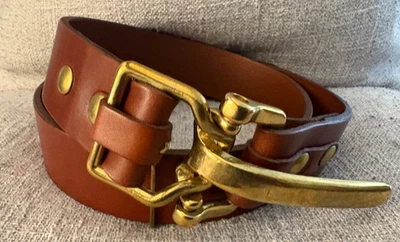 Col. Littleton No. Cinturón 5 Cuero Cinch Brida Italiana Cuero Palancamiento Talla L Foto 1 de 4