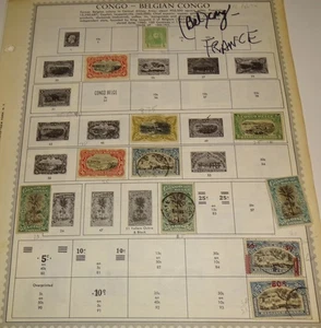 Briefmarken Kongo (Belgien & Französisch Kongo) aus einer Nachlassauflösung (115 verschiedene) - Bild 1 von 5