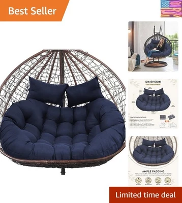 Lujoso Cojín Silla Huevo Impermeable 55x35in Repuesto - Comodidad Redefinida Foto 1 de 4