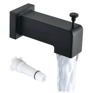 Slip On Diverter Tub Spout, Sleek Square Design for Bathroom, Fits 1/2" Copper - Picture 1 of 7