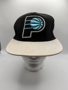 INDIANA PACERS Basketball Mitchell & Ness Snapback NBA Black Hat Cap Galaxy Bill - Picture 1 of 8