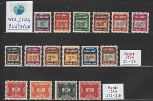 WC1_21124. FRENCH COL.:EQUAT. AFRICA. 1937 & 1947 postage due stamps. MLH-MVLH - Picture 1 of 1
