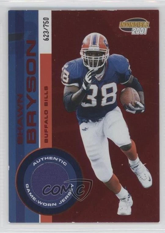 2001 Pacific Invincible Red /750 Game-Worn Jersey Shawn Bryson #23 - Image 1 of 2