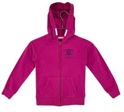 TOMMY HILFIGER Kid's Girl's Full Zip Jumper Sweater Hoodie Size S (7 y.o - Image 1 of 4
