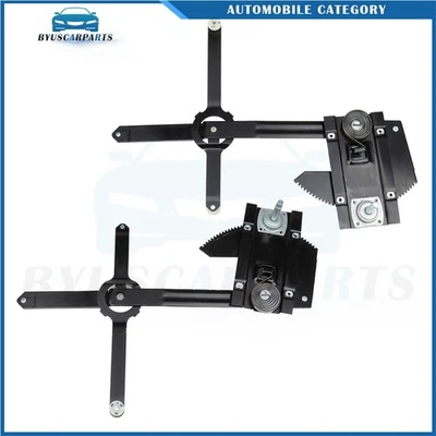 Pair Front Manual Window Regulators For Chevrolet R20 R30 Pickup 1987-1988 - Image 1 of 4