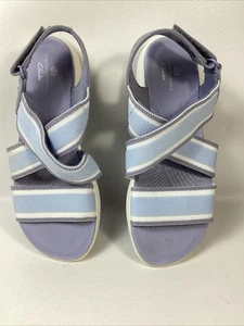 CLOUDSTEPPERS by Clarks Sport Sandals Mira Lily Lavender Size 7.5 VGUC - Picture 1 of 9