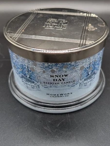 New HomeWorx Harry Slatkin SNOW DAY 4 Wick Candle Home Decor 18 oz - Picture 1 of 3