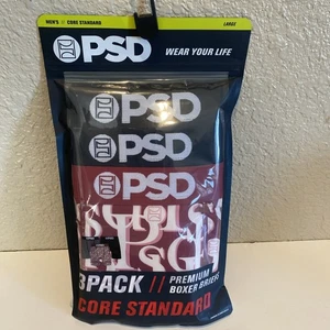 psd mens underwear 3 pack large Jacquard Red Black Grey Boxer Briefs New Core - Picture 1 of 5