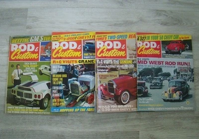 Vintage Lot of 4 ROD & CUSTOM Magazines -FEB, MAY, JUNE, OCT 1969 - Image 1 of 4