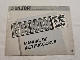 * Batman: Return of the Joker * Manual only!! * Nintendo NES * ESP *