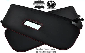 COSTURAS ROJAS 2X PARASOLES FUNDAS DE CUERO PARA FIAT 127 PERSONALIZADAS NUEVAS HECHAS EN REINO UNIDO - Imagen 1 de 3