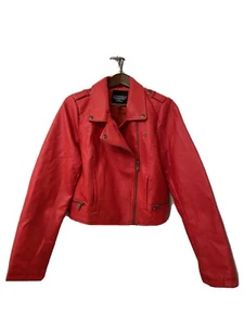 Hot Topic X Riverdale Southside Serpents Red Faux Leather Jacket Size Medium - Picture 1 of 8