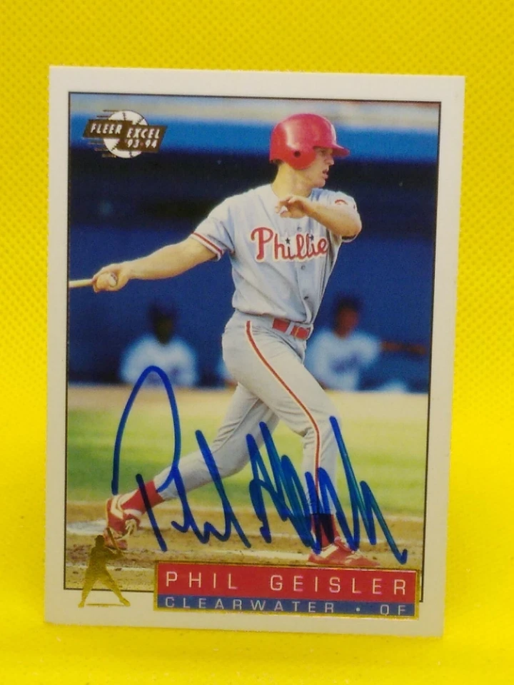 Phil Geisler 1993-94 Fleer Excel #245 PERSONAL AUTOGRAPH - Image 1 of 1