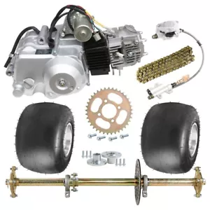 Go-Kart 32"" asse + cerchio pneumatici slick 11x7,10-5"" 125cc motore drift trike - Foto 1 di 12
