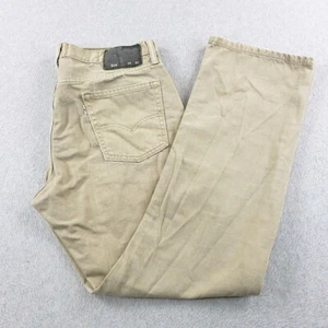 Levis 514 Pants Mens 34X30 Beige Denim Cotton Classic Look Straight Slim - Picture 1 of 13