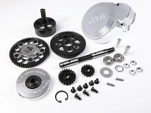 GTB 2 speed Transmission system with Metal Gear Cover Set for HPI Baja 5B SS 5SC - Picture 1 of 4