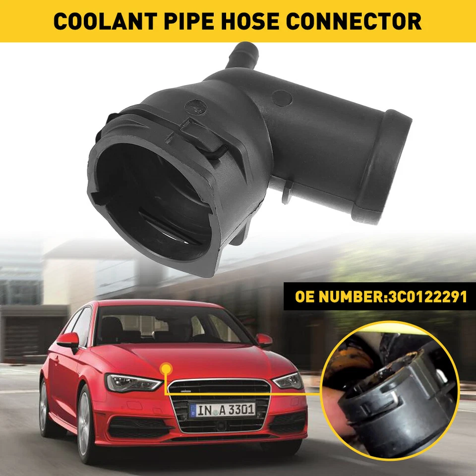Conector de radiador de tubo de refrigerante de refrigeración 3C0122291 para VW Passat Tiguan Jetta Foto 1 de 4
