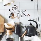 Self-Adhesive English Wall Stickers Coffee Cup Pattern Stickers  Cafe