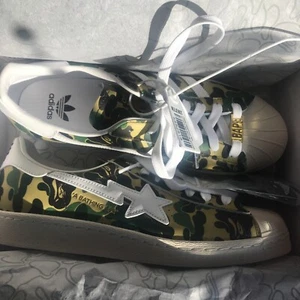 Size UK 9 - adidas Superstar 80s x BAPE ABC Camo 2021 - Picture 1 of 3