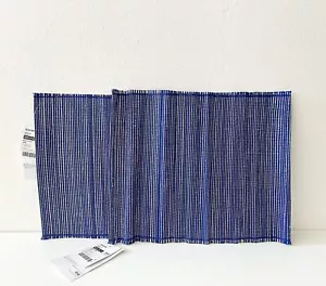 IKEA GULDID Place mat, blue, set of 2 18x13 " - Picture 1 of 6